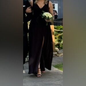 Azazie Alva bridesmaid dress in Black, size 12